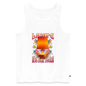 Möbelstück - Lampe aus den 70ern - Männer Premium Bio Tank Top - Weiß - Vorne - Michal (187cm)