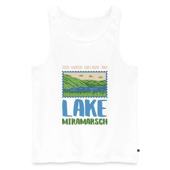 Lake Miramarsch - Männer Premium Bio Tank Top - Weiß - Vorne - Michal (187cm)