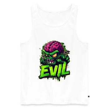 Evil - Männer Premium Bio Tank Top - Weiß - Vorne - AI Model Male 178 light (178cm)