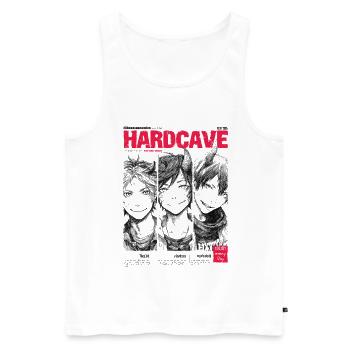 Hardcore Trio Porträt - Männer Premium Bio Tank Top - Weiß - Vorne - Michal (187cm)