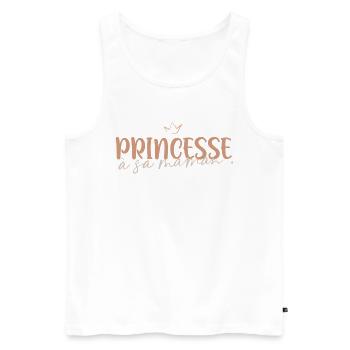 Princesse à sa maman - Débardeur bio Premium Homme - blanc - Devant - Michal (187cm)