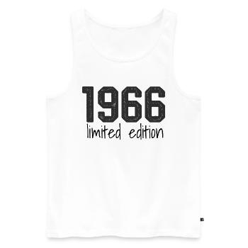 1966 Limited Edition Retro Geburtstag Jahrgang Des - Männer Premium Bio Tank Top - Weiß - Vorne - Michal (187cm)