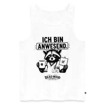 Lustiges Waschbär Pflege Humor Geschenk - Männer Premium Bio Tank Top - Weiß - Vorne - Michal (187cm)