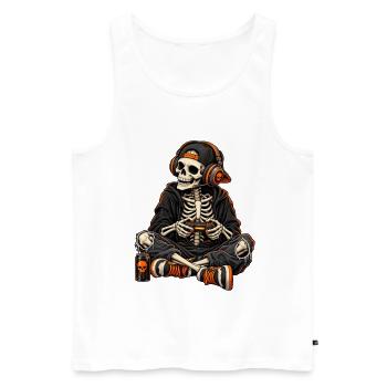 Gaming Halloween - Männer Premium Bio Tank Top - Weiß - Vorne - Michal (187cm)
