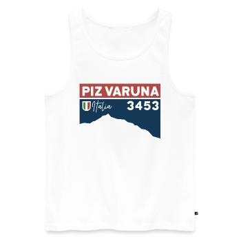 Piz Varuna Ski Touring Ski Resort Hiking Normal Route - Men's Premium Organic Tank Top - white - Front - AI Model Male 178 light (178cm)