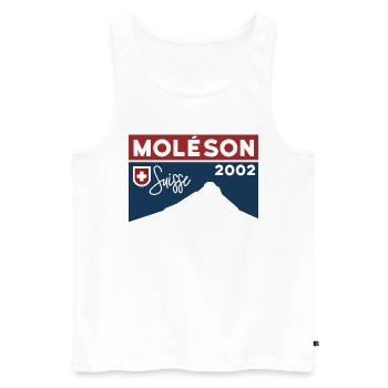 Moléson Wanderung Wandern Normalweg Souvenir - Männer Premium Bio Tank Top - Weiß - Vorne - AI Model Male 178 light (178cm)