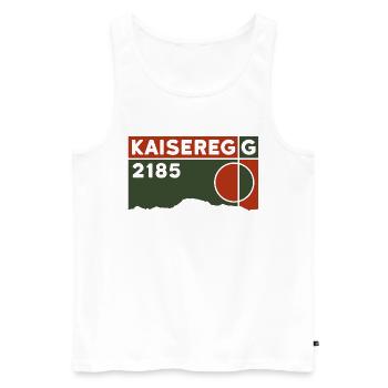 Kaiseregg Schwarzsee Hike Kinderland Souvenir - Men's Premium Organic Tank Top - white - Front - Michal (187cm)