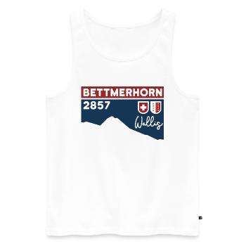 Bettmerhorn Bettmeralp Hike Hiking Valais - Men's Premium Organic Tank Top - white - Front - AI Model Male 178 light (178cm)