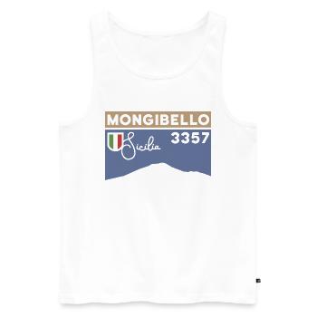 Etna Etna Mongibello volcano mountain Sicily souvenir - Men's Premium Organic Tank Top - white - Front - AI Model Male 178 light (178cm)