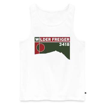 Wild Freiger Mountain Tour Red Ridge Summit Altitude - Débardeur bio Premium Homme - blanc - Devant - Michal (187cm)