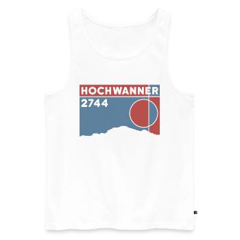 Berg Hochwanner Bergtour Skitour Normalweg Wandern - Männer Premium Bio Tank Top - Weiß - Vorne - AI Model Male 178 light (178cm)