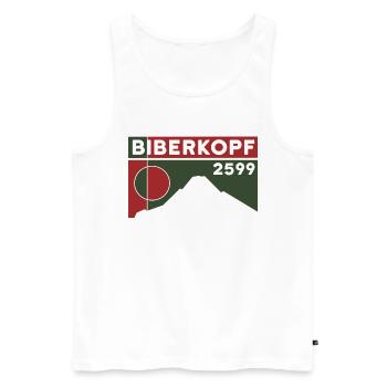 Biberkopf Höhe Wanderung Warth Schröcken Arlberg - Männer Premium Bio Tank Top - Weiß - Vorne - Michal (187cm)