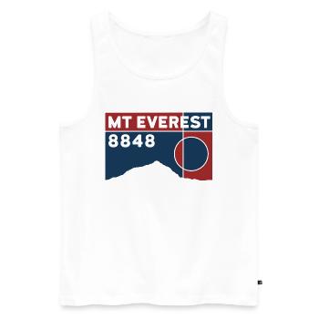 Mount Everest Base Camp Himalaya Trekking Souvenir - Men's Premium Organic Tank Top - white - Front - AI Model Male 178 light (178cm)
