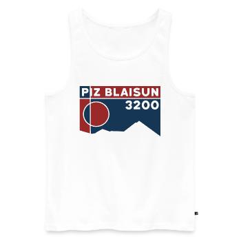 Piz Blaisun Skitour Bergtour Wandern Ostgrat Höhe - Männer Premium Bio Tank Top - Weiß - Vorne - AI Model Male 178 light (178cm)