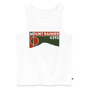 Mount Rainier Besteigen Vulkan Washington Geschenk - Männer Premium Bio Tank Top - Weiß - Vorne - AI Model Male 178 light (178cm)