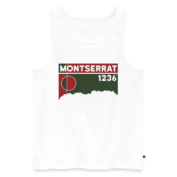 Montserrat Altitude Mountain Hiking Barcelona Gift - Men's Premium Organic Tank Top - white - Front - Michal (187cm)
