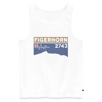 Figerhorn Sunrise Ascent Hike Hiking - Men's Premium Organic Tank Top - white - Front - Michal (187cm)