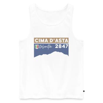Cima d’Asta Hike Mountain Tour Route Normale Italie - Débardeur bio Premium Homme - blanc - Devant - Michal (187cm)