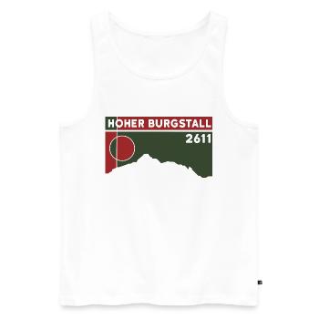 Hoher Burgstall Bergtour Klettersteig Stubaital - Männer Premium Bio Tank Top - Weiß - Vorne - Michal (187cm)