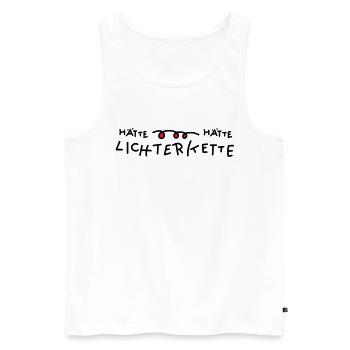 Lichterkette Sprüche - Männer Premium Bio Tank Top - Weiß - Vorne - Michal (187cm)