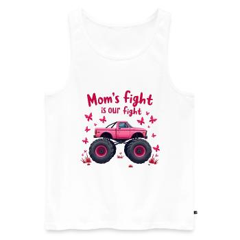 Le combat des mamans - Sensibilisation au cancer du sein - Débardeur bio Premium Homme - blanc - Devant - AI Model Male 178 light (178cm)