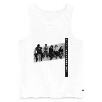 The Breakfast Club Charaktere Schwarz-Weiß - Männer Premium Bio Tank Top - Weiß - Vorne - AI Model Male 178 light (178cm)