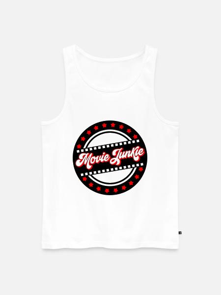 Utskiftbare farger | Filmjunkie - Premium økologisk Tanktop for menn - hvit