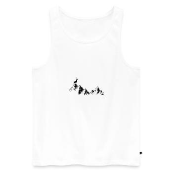 Signe du zodiaque Caprine Signe du zodiaque - Débardeur bio Premium Homme - blanc - Devant - AI Model Male 178 light (178cm)