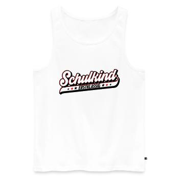 Schulkind Erstklassig | Farben änderbar - Männer Premium Bio Tank Top - Weiß - Vorne - AI Model Male 178 light (178cm)
