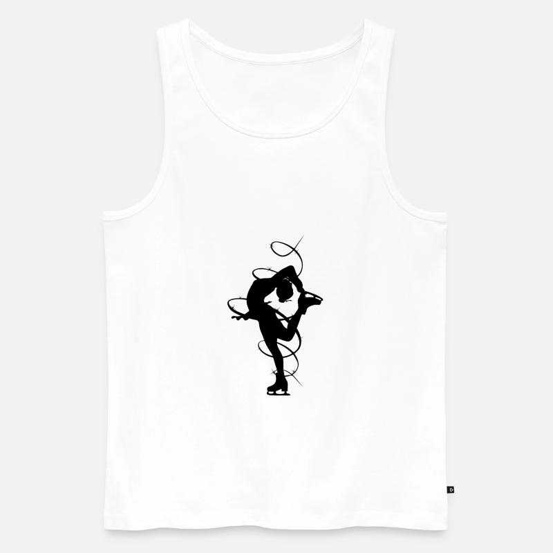 Eiskunstlauf | Eiskunstläuferin Eistanzen Geschenk - Männer Premium Bio Tank Top - Weiß