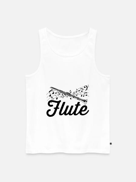 Flötist Musiker | Querflöte Orchester Geschenkidee - Männer Premium Bio Tank Top - Weiß