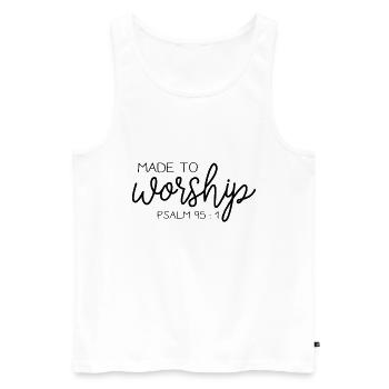 Glauben Jesus Gläubig Christen Geschenk - Männer Premium Bio Tank Top - Weiß - Vorne - Michal (187cm)