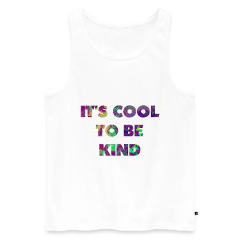 Es ist cool, nett zu sein - Männer Premium Bio Tank Top - Weiß - Vorne - AI Model Male 178 light (178cm)