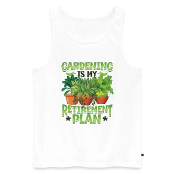Gardening is my retirement plan gardener - Men's Premium Organic Tank Top - white - Front - Michal (187cm)