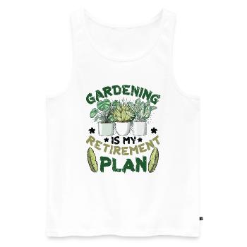 Gardening is my retirement plan gardener - Men's Premium Organic Tank Top - white - Front - Michal (187cm)