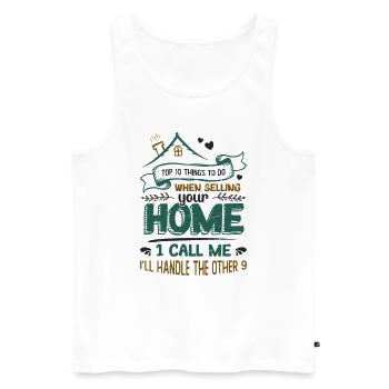 Que faire lorsque vous vendez votre maison - Débardeur bio Premium Homme - blanc - Devant - Michal (187cm)