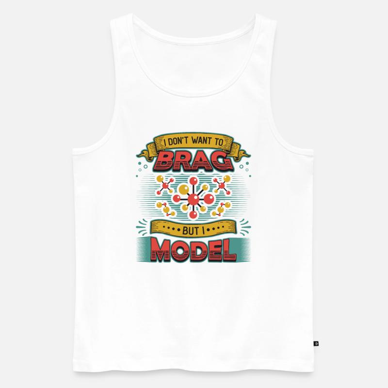 Physical Modeling, Funny Physics Lovers - Men's Premium Organic Tank Top - white