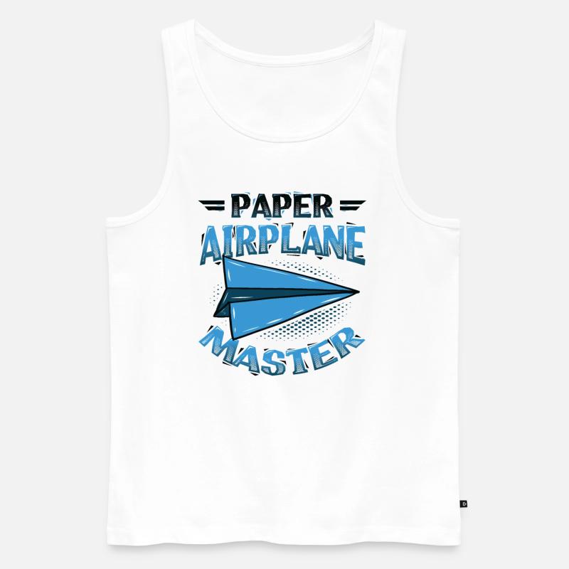 Papierflieger Master. - Männer Premium Bio Tank Top - Weiß