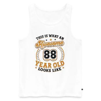 This is what a great 88-year-old looks like. - Men's Premium Organic Tank Top - white - Front - AI Model Male 178 light (178cm)