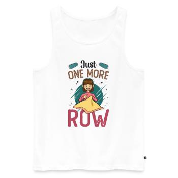 Nur Noch Eine Reihe Häkeln - Männer Premium Bio Tank Top - Weiß - Vorne - AI Model Male 178 light (178cm)