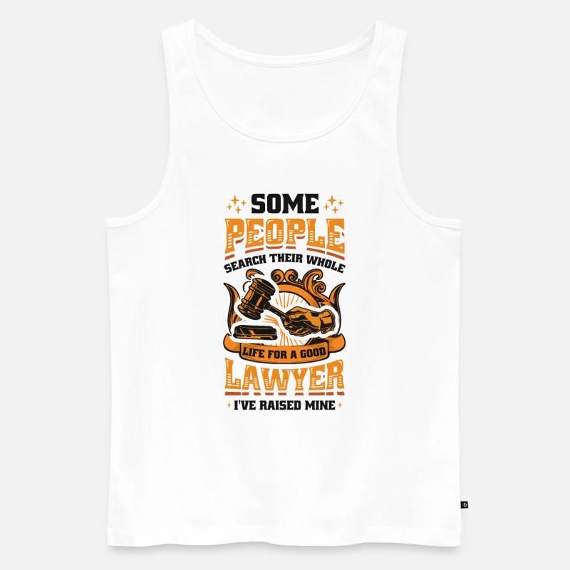 Vater Eines Anwalts - Männer Premium Bio Tank Top - Weiß