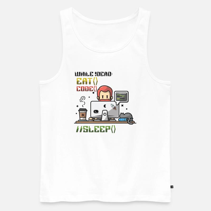 Programmer,Computer Programmer,Joke - Men's Premium Organic Tank Top - white