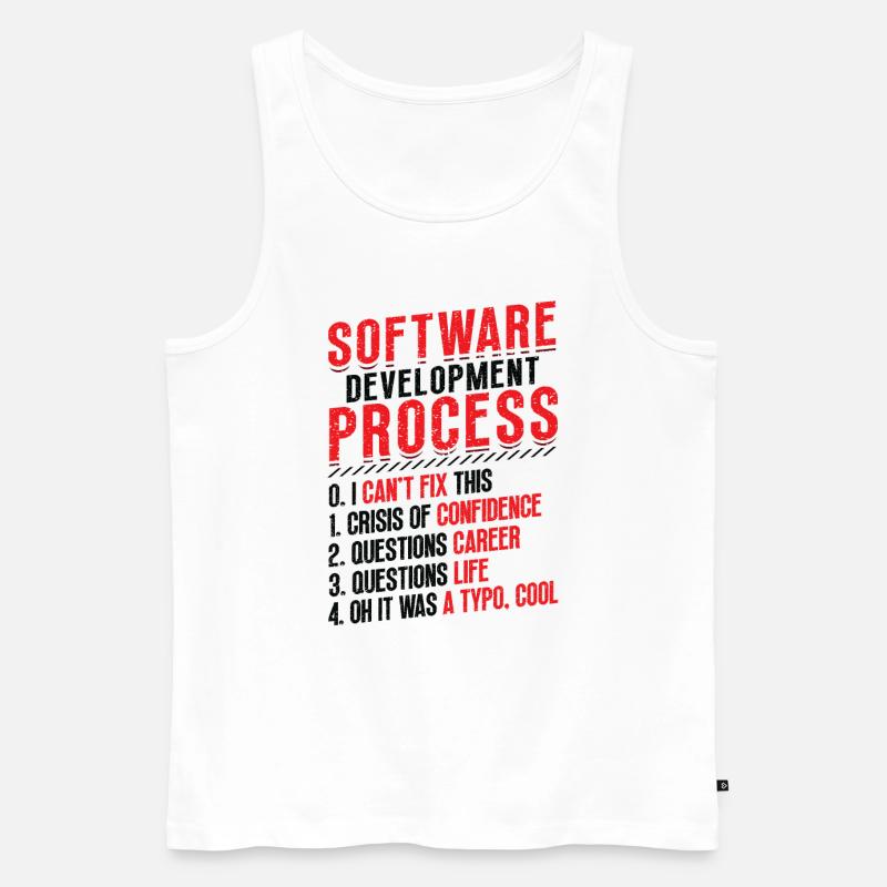 Software development process, programming - Men's Premium Organic Tank Top - white