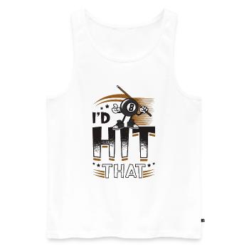 Id Hit That Pool Billiards - Men's Premium Organic Tank Top - white - Front - Michal (187cm)