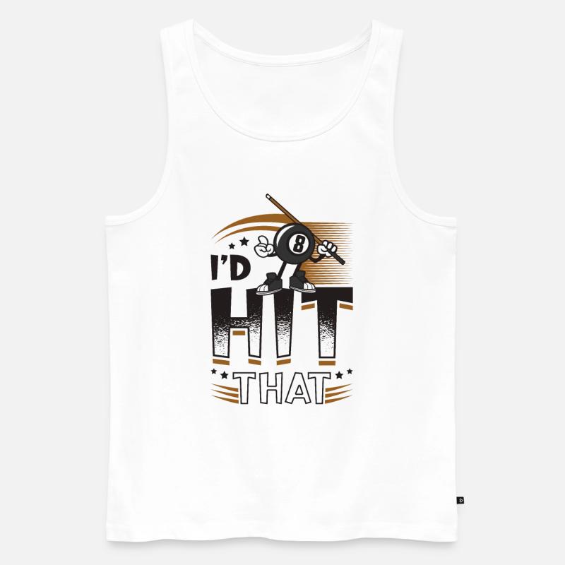 Id Hit That Pool Billiards - Männer Premium Bio Tank Top - Weiß