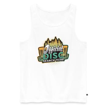 Recherche officielle de disque, Team Frisbee, Golf Disc - Débardeur bio Premium Homme - blanc - Devant - Michal (187cm)