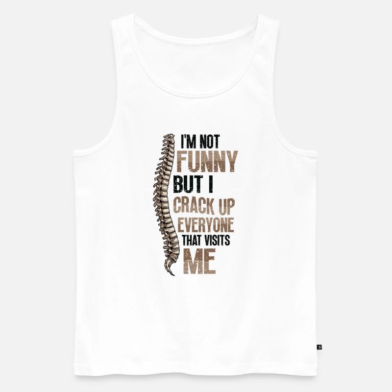 Ich Bin Nicht Witzig - Männer Premium Bio Tank Top - Weiß