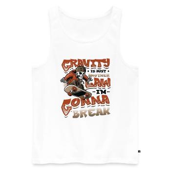 Skateboard Halfpipe, Tricks, Skateboarding - Men's Premium Organic Tank Top - white - Front - AI Model Male 178 light (178cm)