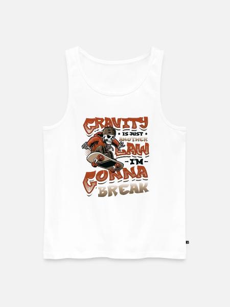 Skateboard Halfpipe, Tricks, Skateboarding - Men's Premium Organic Tank Top - white