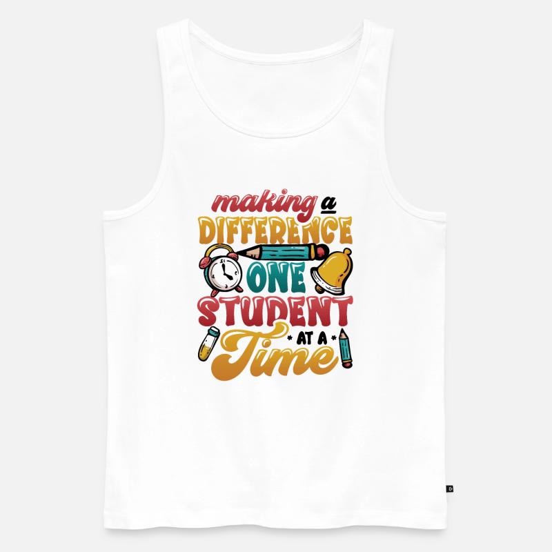 Making a difference - Men's Premium Organic Tank Top - white